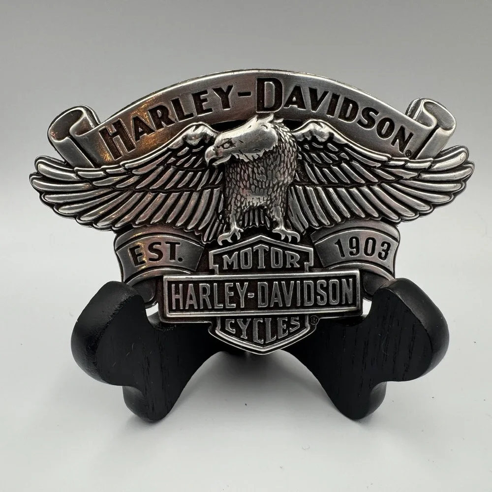 Harley-Davidson 2008 Eagle Bar & Shield Belt Buckle Silver 99401-09VM Biker Mens